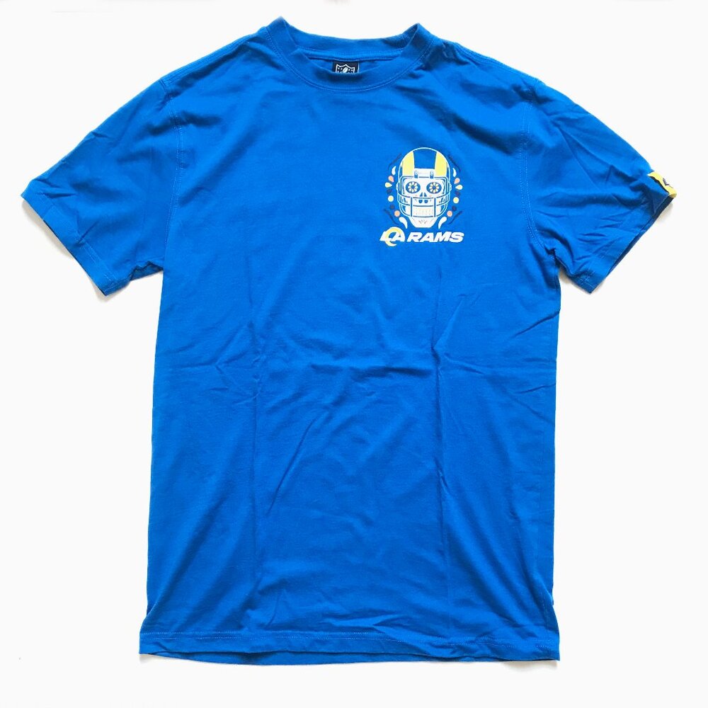 Los Angeles Rams NFL Blue Sugar Skull T-shirt Small